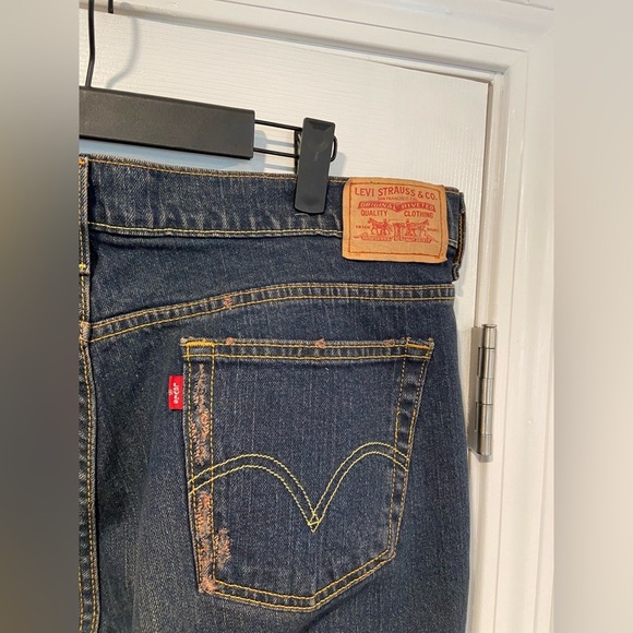 Levi’s 515 Size 16L Dark Wash Boot Cut Cotton Stretch Denim Jeans - Picture 7 of 11